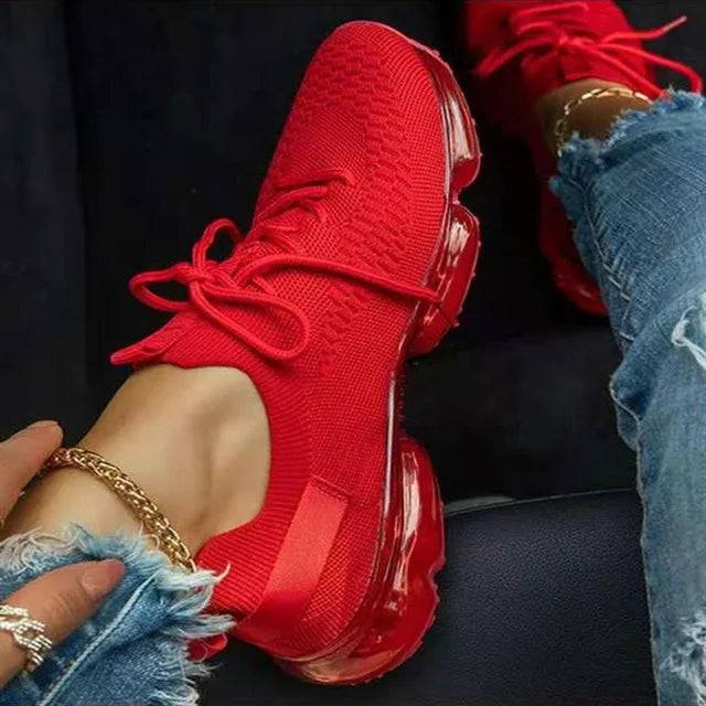 Women Breathable Sneakers 2022 Autumn New Tie Dye Lace up Ladies Casual Shoes Outdoor Sport Walking Female Vulcanized Shoes
