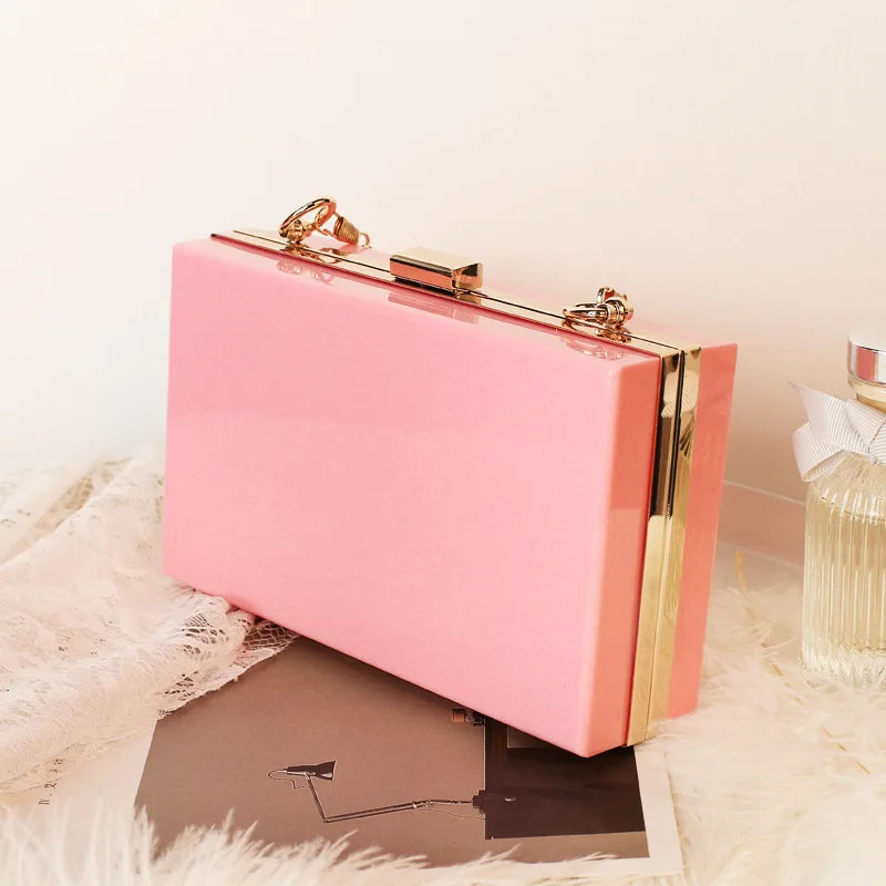 2023 Luxury Women Wedding Hand Bag Bridal Handbag Transparent Clutch Party Acrylic Evening Bags Clear Purse
