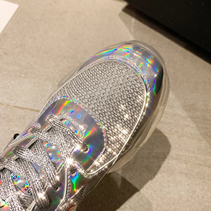 Lace up Breathable Wholesale Fashion Women Casual Chunky Shoes Sneakers