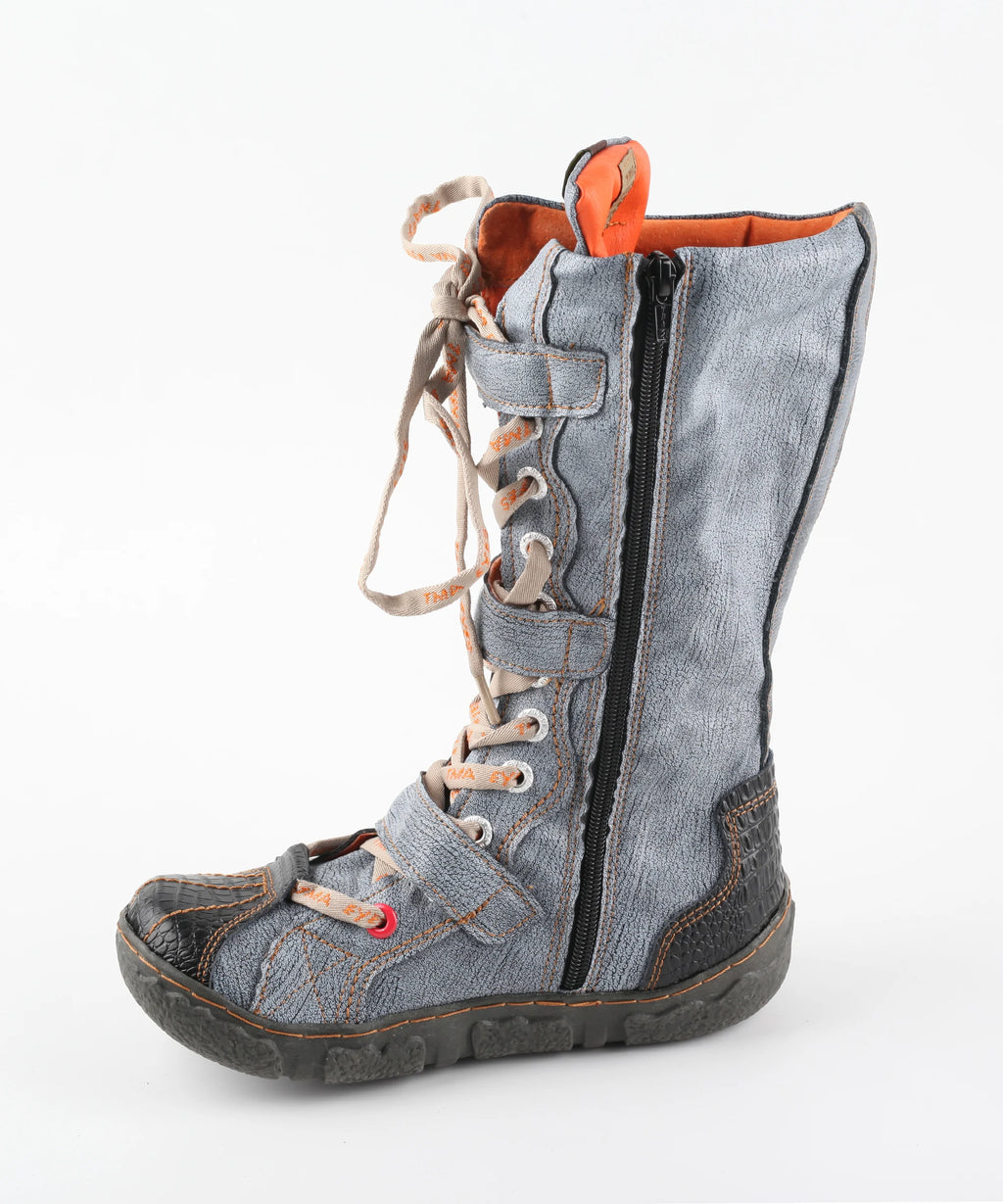Flat PU-Lined Ankle Boots