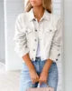Hot Selling Short Slim Fit Womens Denim Casual Jacket Coat