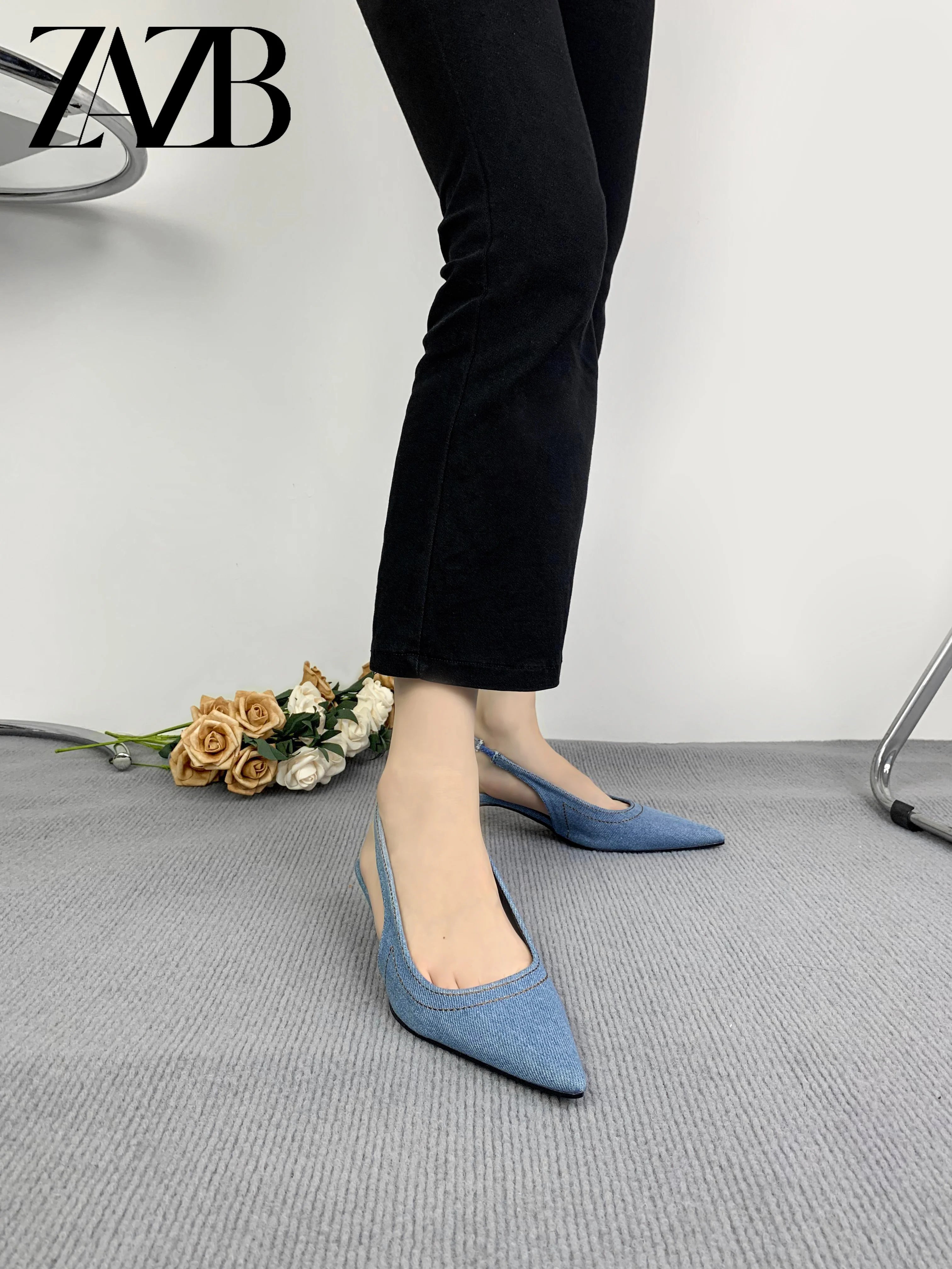 Mid Heel Denim Custom High Heels Shoes for Women Sandals and Ladies Shoes Femmes Chaussures Pour Wedding Bride
