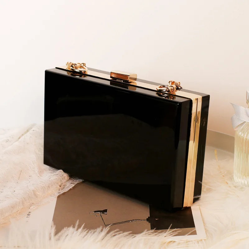 2023 Luxury Women Wedding Hand Bag Bridal Handbag Transparent Clutch Party Acrylic Evening Bags Clear Purse