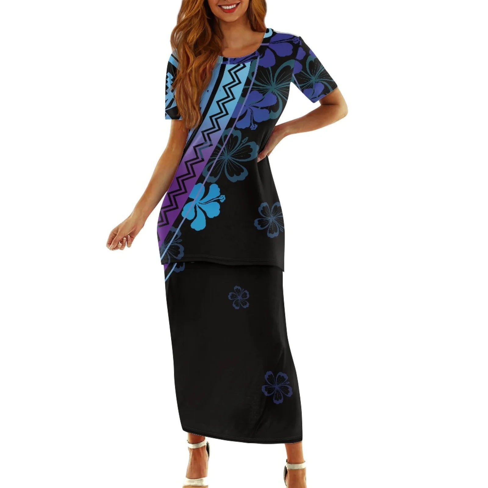 Hawaiian Floral Two Piece Set