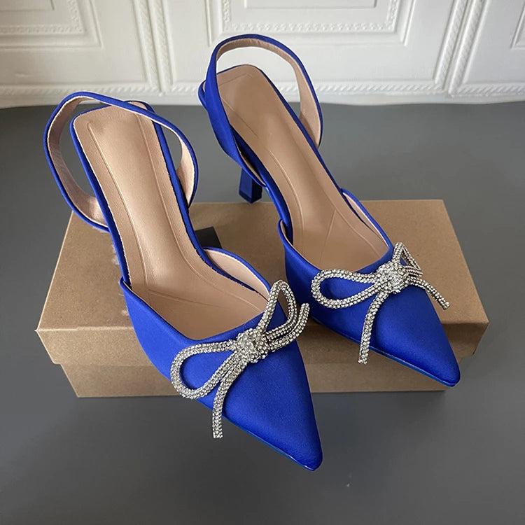 Y New Fashion Big Size Women Ladies Shoes Pointed Toe Ankle Strap PU Party Wedding High Heels Shoes Heeled Sandals