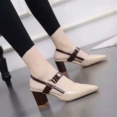 Pointed Toe Comfort High Heel Sandals
