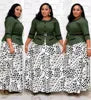 CFA6551 High Quality African Dresses for Women Clothing Printed O Neck 3/4 Sleeve Plus Size Dresses 4XL 5XL 6XL 7XL Maxi Dress