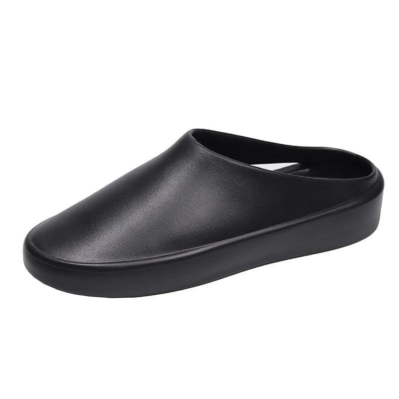 Thick Soled Toe slippers Women's Ins Lightweight Non slip Heightened Chef Shoes Flat Sports Hole Shoes Sandals Women