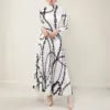 The Latest 2025 Pleated Printed Design Women's 2-piece Set