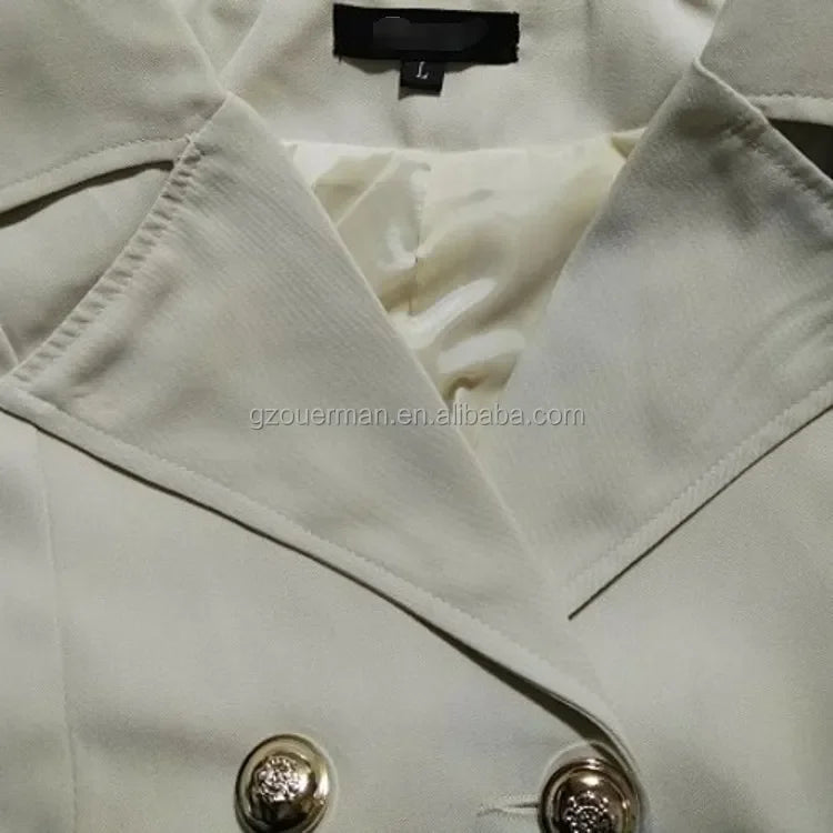Wholesale Ladies Spring Autumn Windbreaker Long Coat Trench Outwear Fashion Button Lapel Jacket for Women Coat