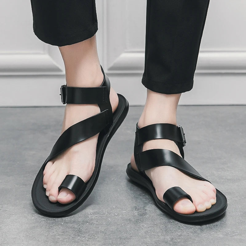 Genuine Leather Flat Summer Sandals
