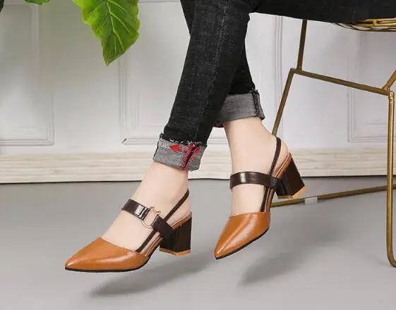 Plus Size 34-42 Women Beige Plaids Single Shoes Suede Sandals Dropship