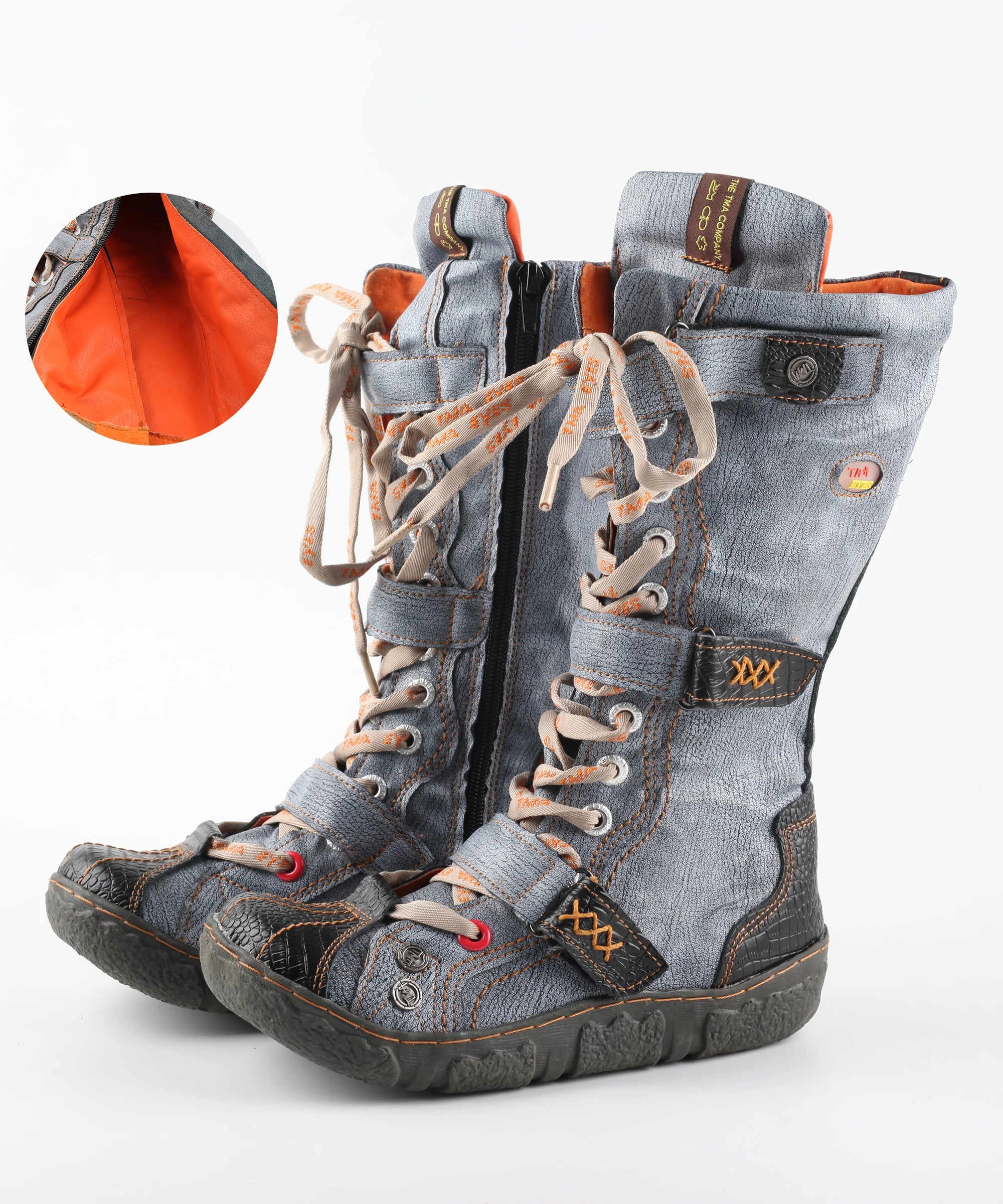 Flat PU-Lined Ankle Boots
