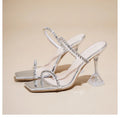 New Summer Western Style European and American Wind Metal Chain Lag Slipper High-heeled Sandals Female Mature Sexy Women Shoes