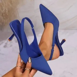 Zapatos De Mujer Lady Office Heels Sandals Sandals with Pointed Toe PU Upper and Sexy Style for Women