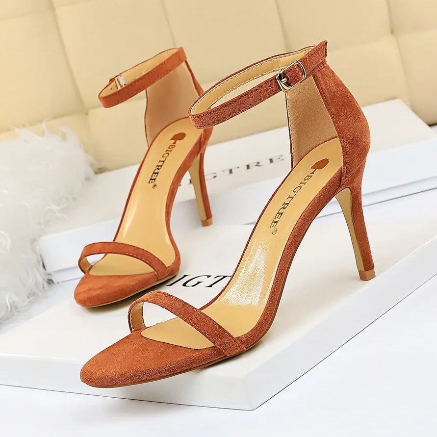Hollow Pointed Toe Stiletto Sandals