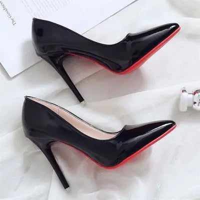 Leather Red Bottom High Heel Sandals