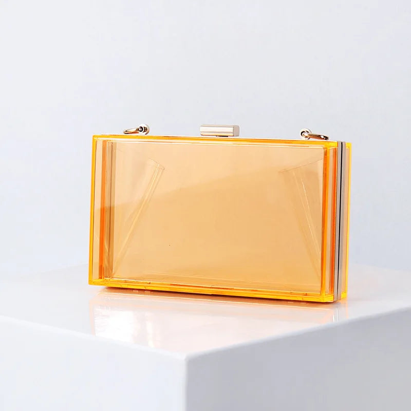 2023 Luxury Women Wedding Hand Bag Bridal Handbag Transparent Clutch Party Acrylic Evening Bags Clear Purse