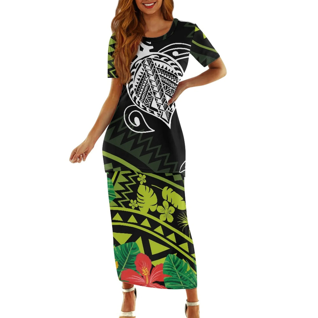 Hawaiian Floral Two Piece Set