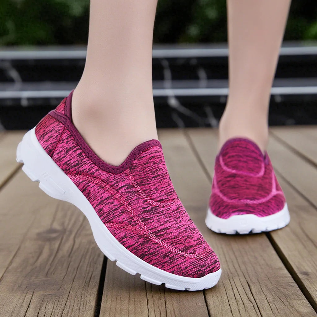 2025 New Women's Walking Style Shoes Casual Lightweight Breathable Sneakers for Summer Autumn Non-slip Cushion Sole Wholesale