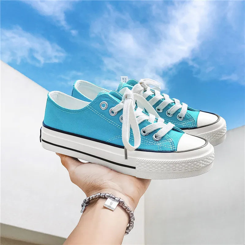 Zapatos De Muje Retro 1970s Korean Street Style Classic and Versatile Platform Shoes, Popular Sneakers Made of Cloth