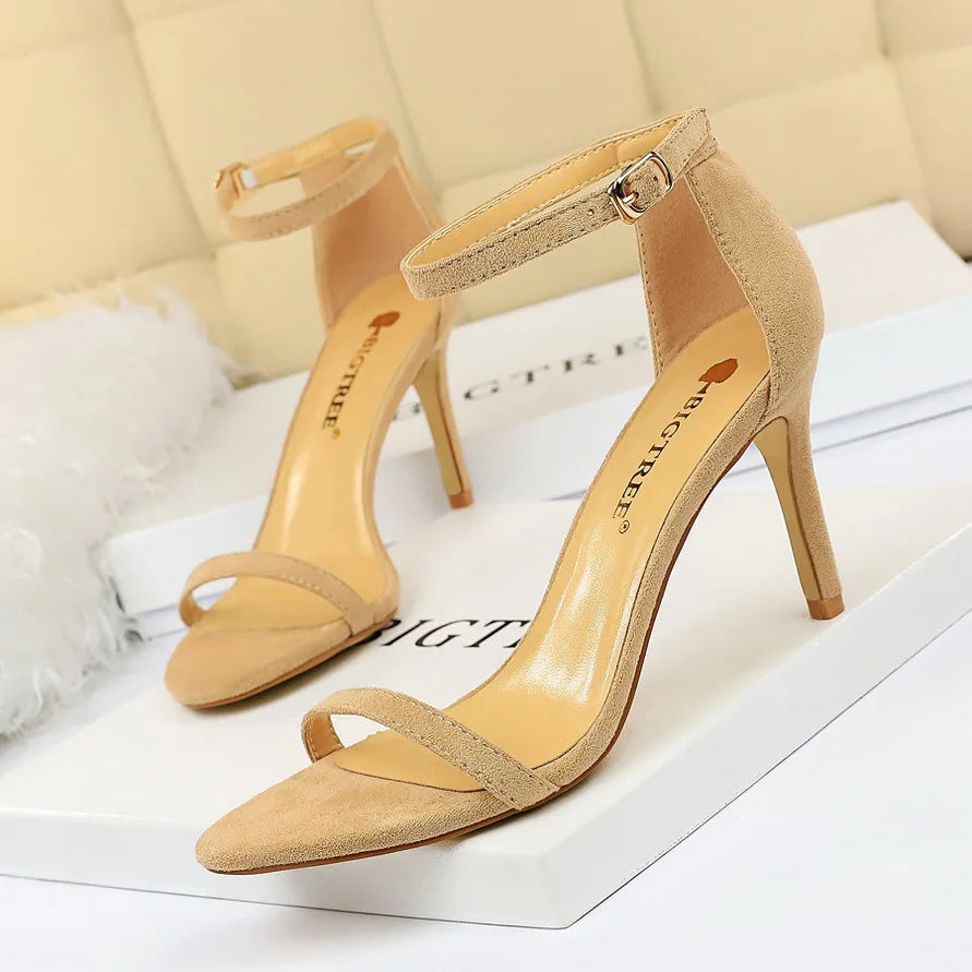 Hollow Pointed Toe Stiletto Sandals