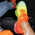 Women Breathable Sneakers 2022 Autumn New Tie Dye Lace up Ladies Casual Shoes Outdoor Sport Walking Female Vulcanized Shoes
