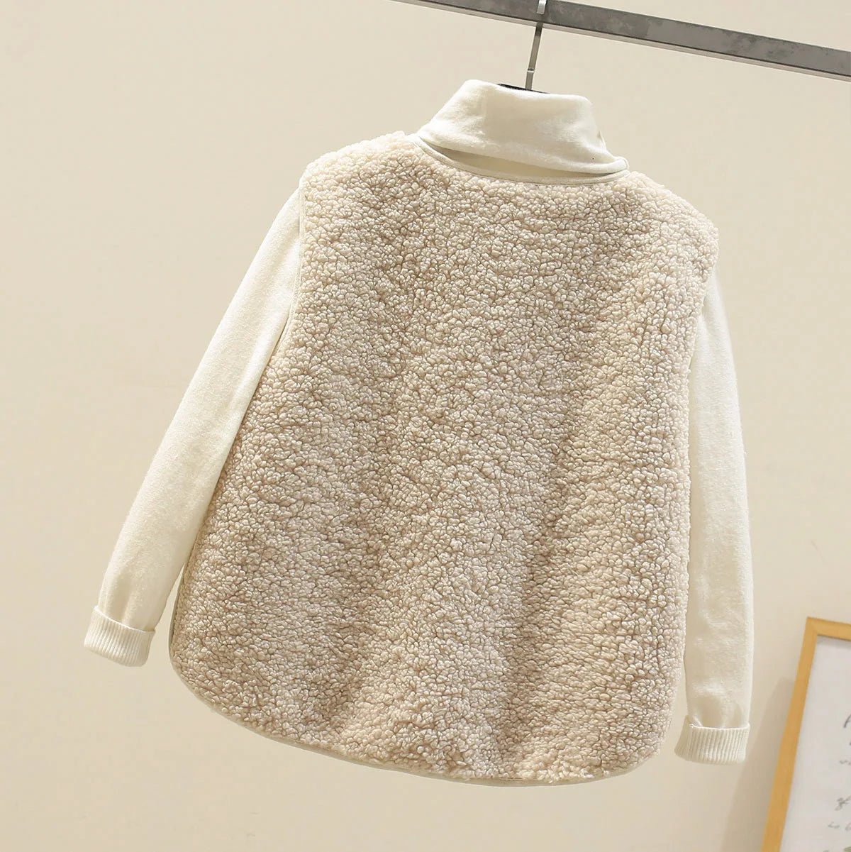 Wool Button Sleeveless Warm Vest