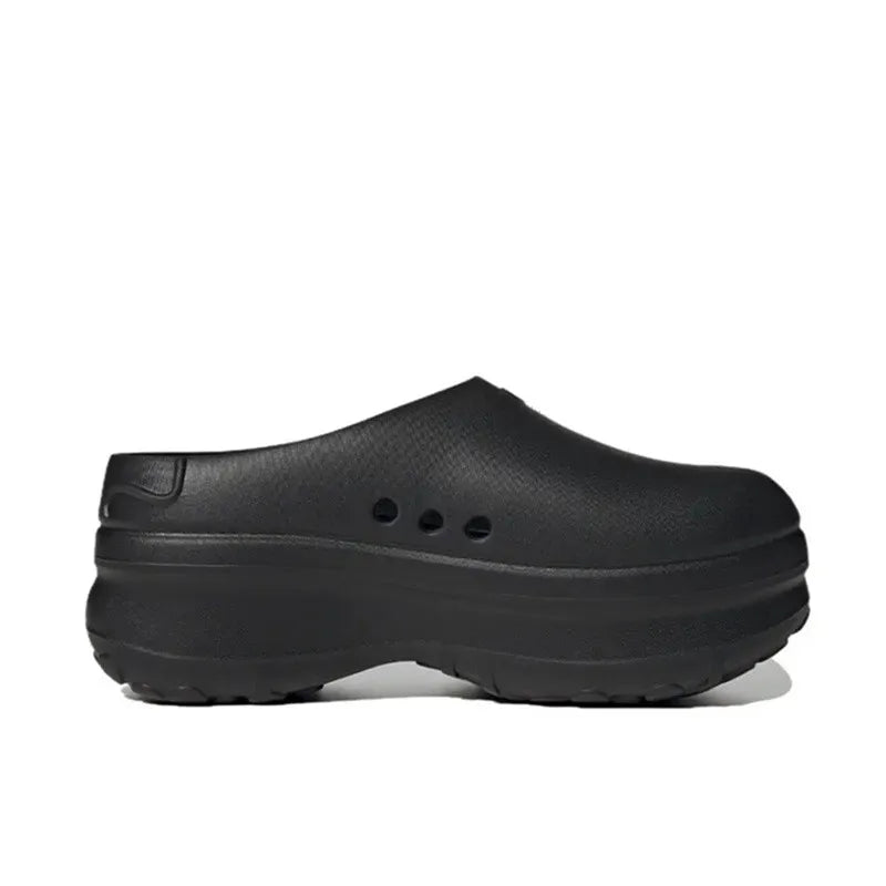 Thick Soled Toe slippers Women's Ins Lightweight Non slip Heightened Chef Shoes Flat Sports Hole Shoes Sandals Women
