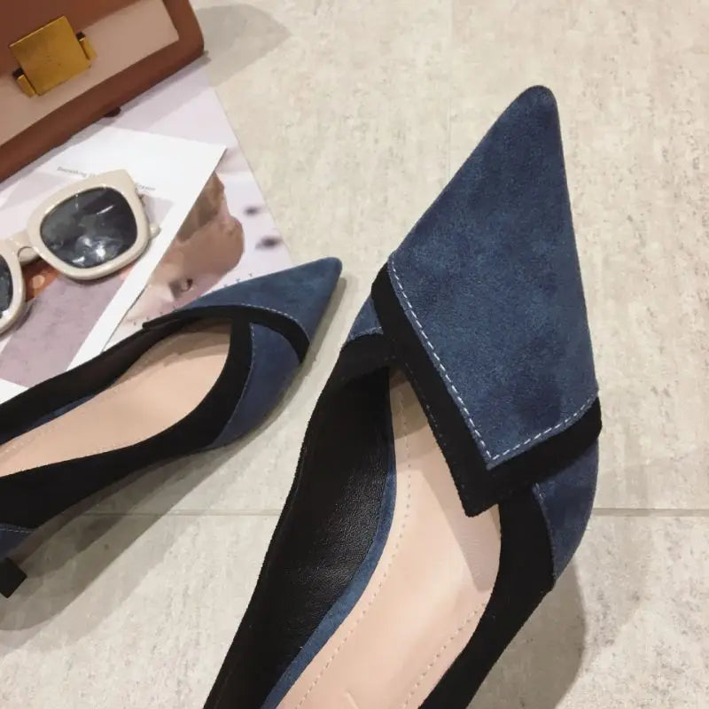 5.5CM/7.5CM New Arrival 2025 Hot Selling Women Office Shoes Pointed Toe Low Heels for Ladies