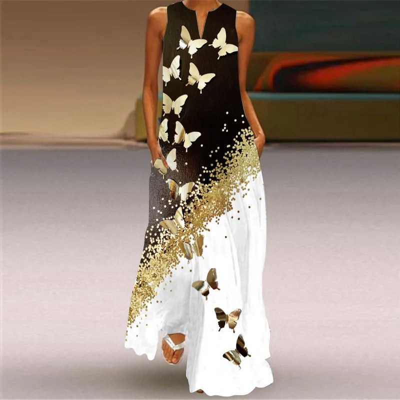 Summer Beach Women Dress 2022 Elegant Robe Party Sleeveless Vestidos Women Casual Sundress Vintage Dresses