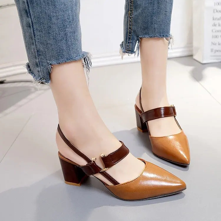Plus Size 34-42 Women Beige Plaids Single Shoes Suede Sandals Dropship