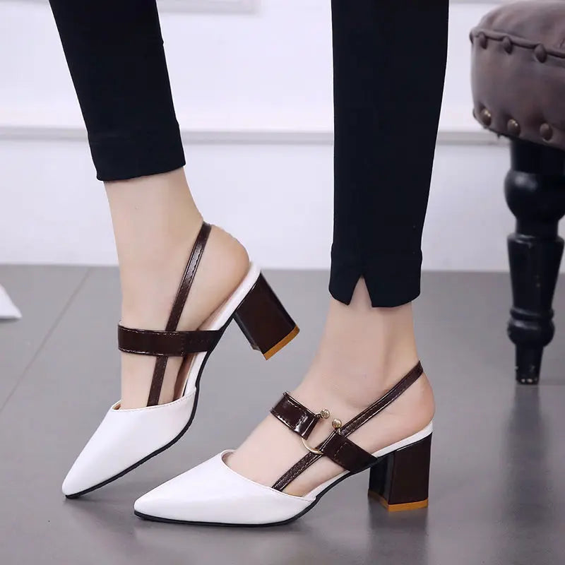 Pointed Toe Comfort High Heel Sandals
