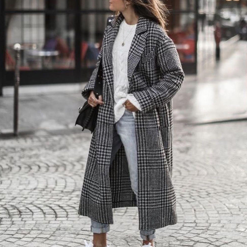 8753 New 2025 European and American Autumn Cross-Border Export Women's Clothing Amazon Long-Sleeved Multi-Color Printed Outwear Lapel Jacket