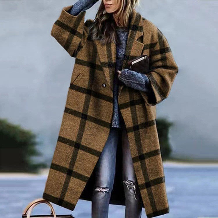 8753 New 2025 European and American Autumn Cross-Border Export Women's Clothing Amazon Long-Sleeved Multi-Color Printed Outwear Lapel Jacket