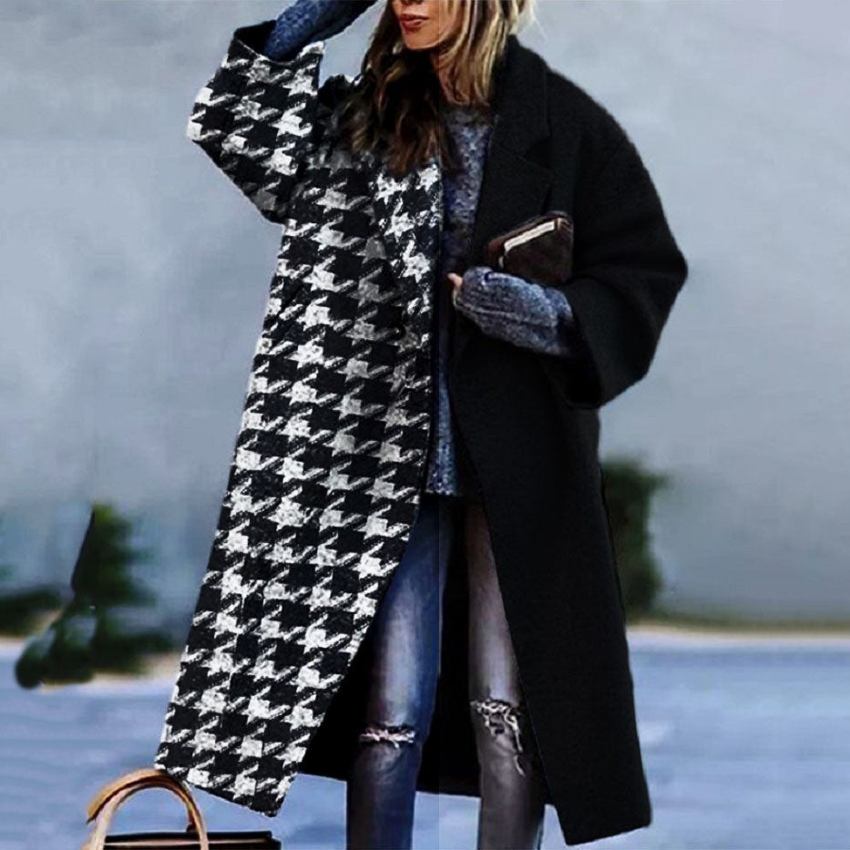 8753 New 2025 European and American Autumn Cross-Border Export Women's Clothing Amazon Long-Sleeved Multi-Color Printed Outwear Lapel Jacket