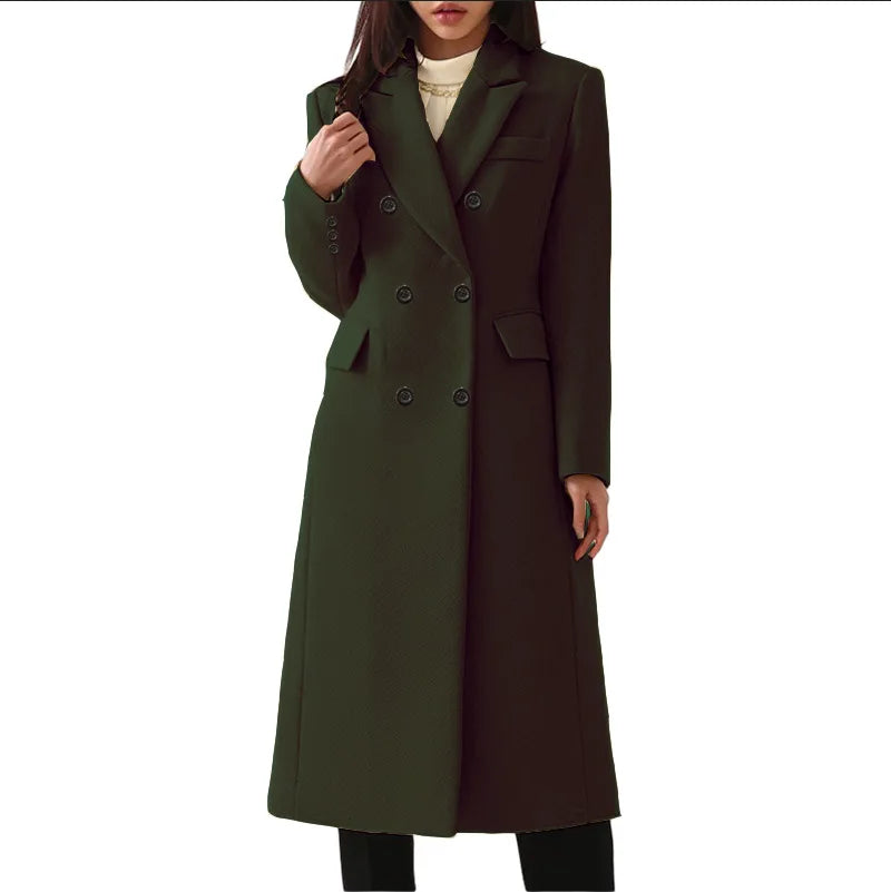 2025 Autumn and Winter Long Woolen Women's Coat Coat