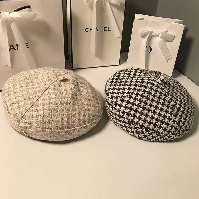 Hats for women autumn and winter cotton women's  beret flat cap warm cap sunscreen cap fashion age-reducing cap panama cap K244