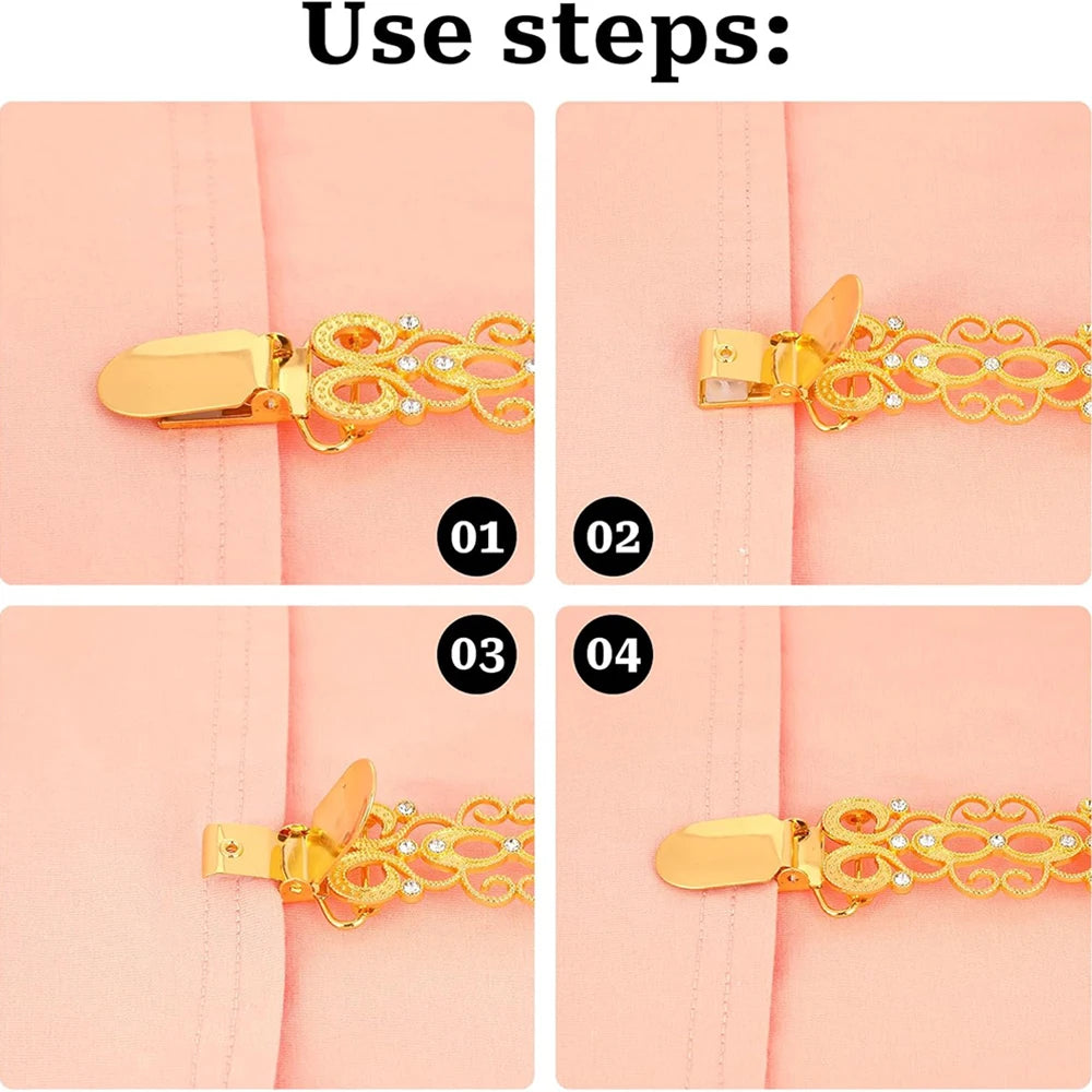 1Pc Clips Back Cinch Sweater Shirt Clips Vintage Shawl Clips Cinch Clip Brooch Clips Cardigan Clips for Women Clothing