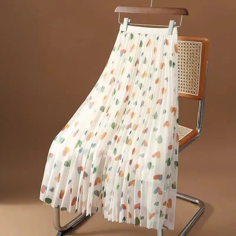 Floral Print Chiffon High Waist Boho Skirt