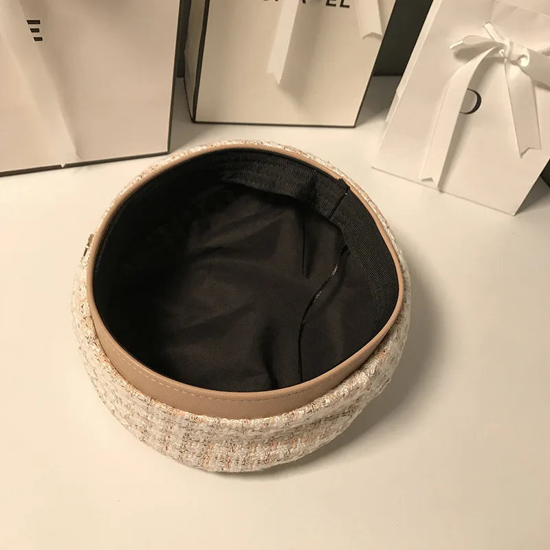 Hats for women autumn and winter cotton women's  beret flat cap warm cap sunscreen cap fashion age-reducing cap panama cap K244