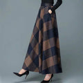 Ladies Skirt Women 1* Cocktail Autumn High Waist Fashion Evening Loose Vintage Party Pleated Maxi Plus Size Printed