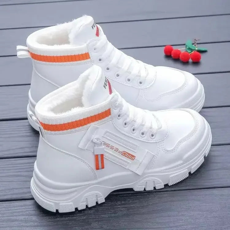 Women's Boots Fashion Velvet Ankle Boots Platform High Top Women  Zapatos