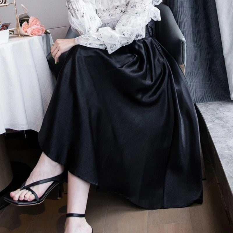 Women's Skirt Luxury Elegant Long Maxi Female Skirts Casual A Line Clothing Trend 2025 Korean Fashion Premium Sales Summer Chic