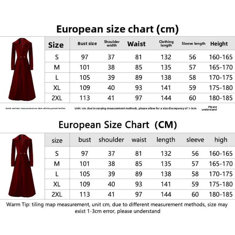 Long Trench Velvet Evening Coat