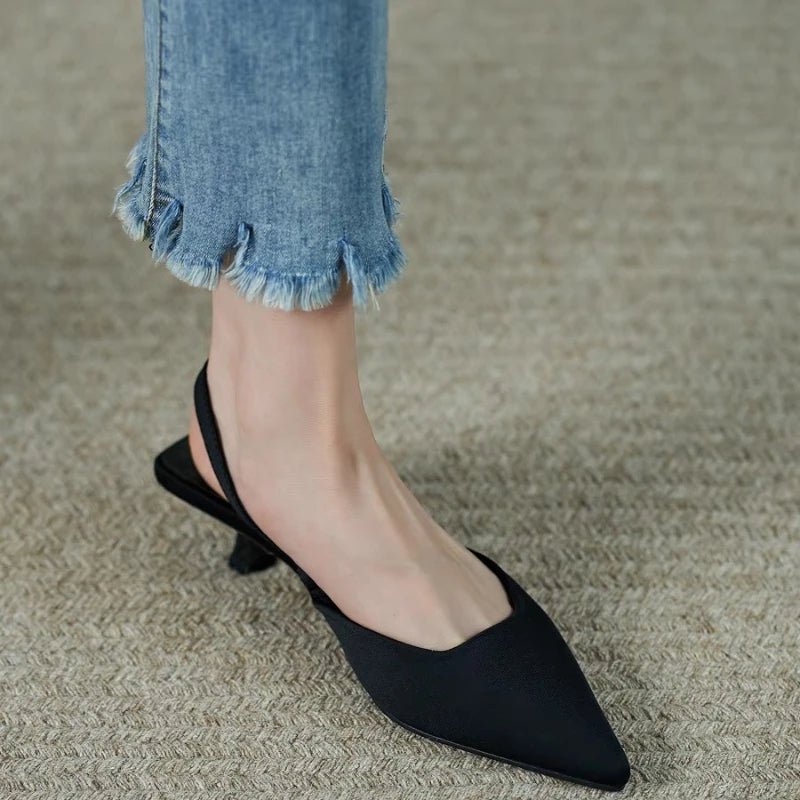 Summer 2026 New Women's Shoes - Stylish Pointed Toe Stiletto Heel Women's Shoes with a Single Strap and Elegant Sandals