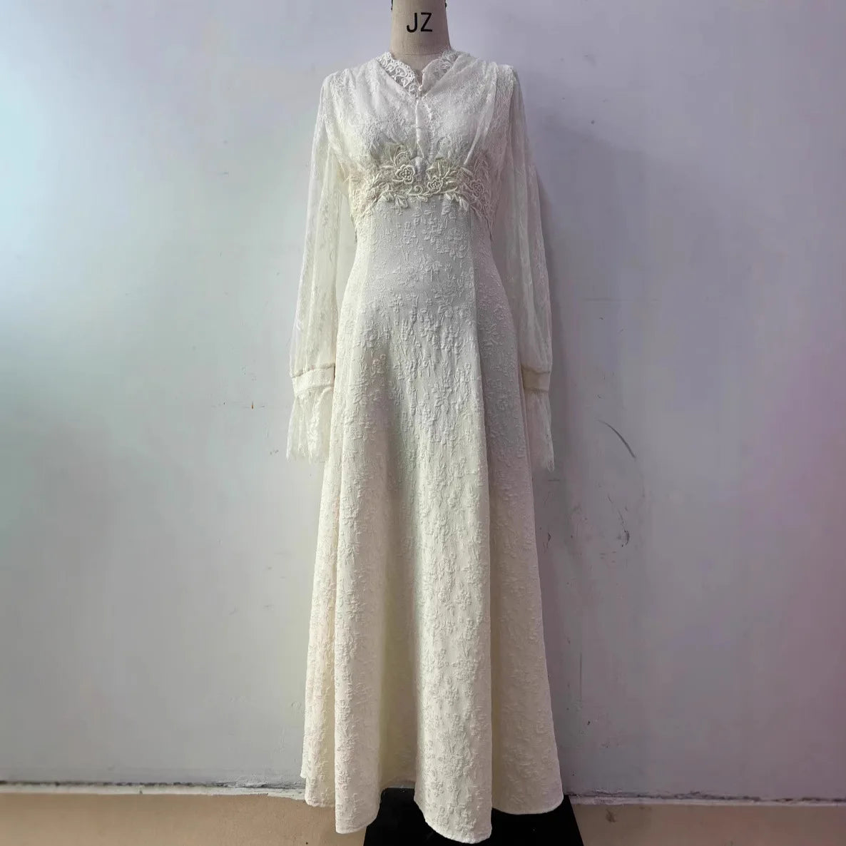Spring Maxi Long Dress Pure Color Court French Retro Princess  Dress Elegant and Comfortable Breathable Solid Color Dress