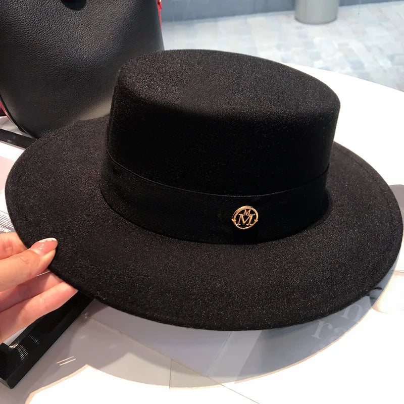 Fedora Hats for Women Fashion Elegant Bowler  Caps Panama Church Wedding Ribbon Band Hat Men Felt Jazz Hat