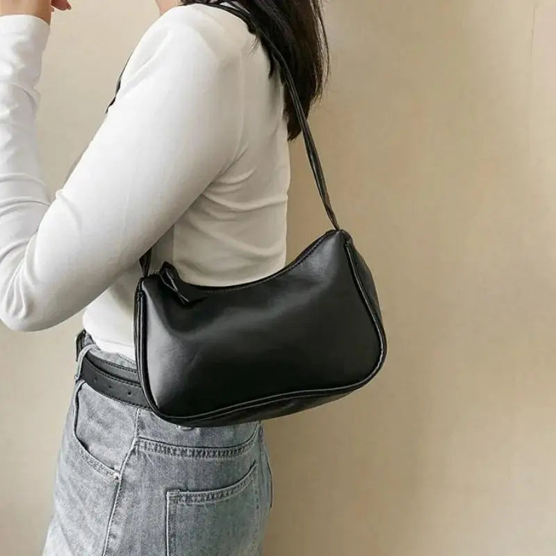Pretty New 1 Pcs Shoulder Bag Trendy Underarm Handbag Versatile Niche Solid Color Mobile Phone Bag Girls' Shoulder Bag Handbag