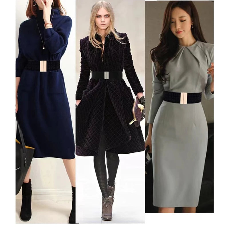 Fashion Women Elastic Band Wide Belts